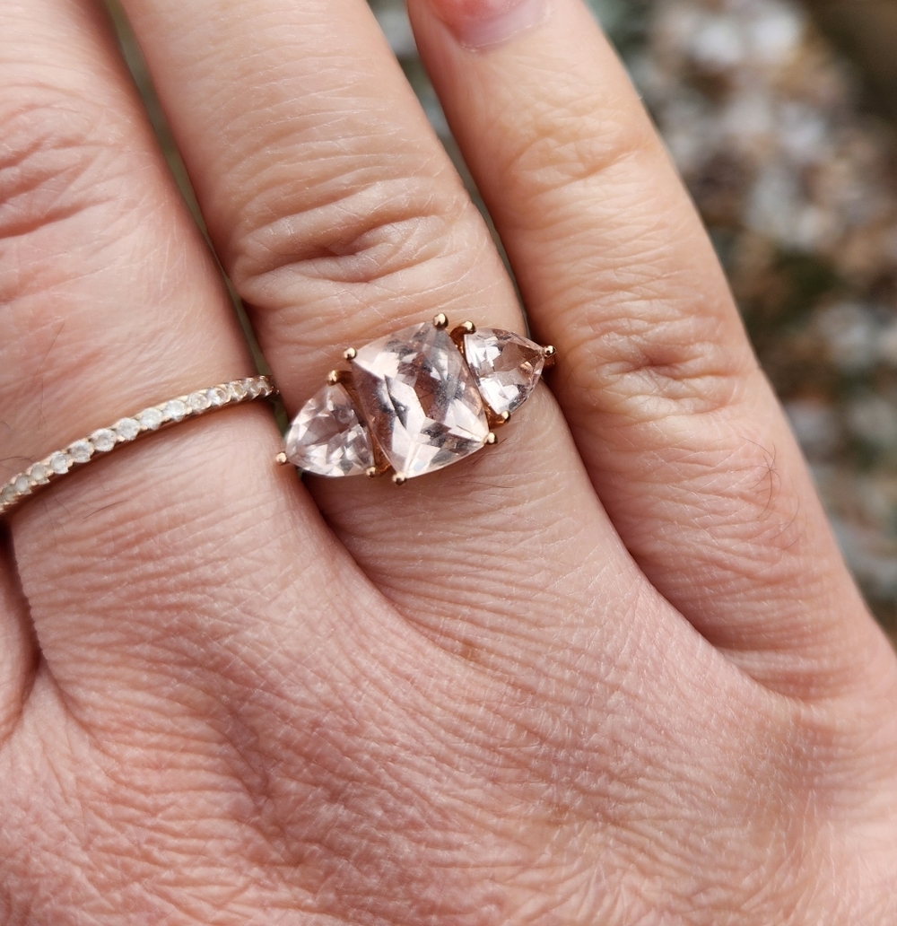 Gold and Morganite Ring